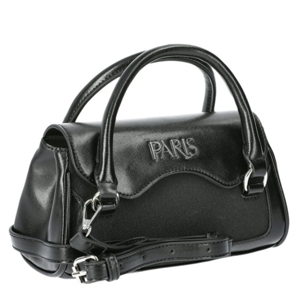 NWT PARIS HILTON Mason Mini Bag w/Crossbody Strap Black/Glitter